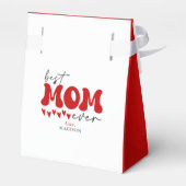 Red Gray Niedlich Best Mama jemals Geschenkschachtel (Rückseite)