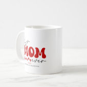Red Gray Niedlich Best Mama jemals Kaffeetasse (Vorderseite Links)