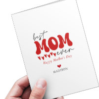 Red Gray Niedlich Best Mama jemals