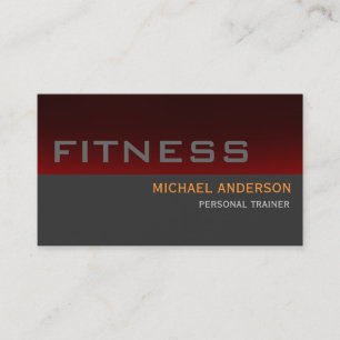 Red Gray Personal Trainer Einzigartige Visitenkart Visitenkarte