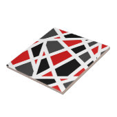 Red Gray Schwarz-weiß Geometric Fliese (Seite)