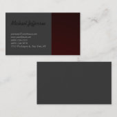 Red Gray Script Business Card Visitenkarte (Vorne/Hinten)