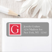 Red Gray Simple Modern Monogram (Insitu)