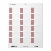 RED GRAY STRICK Address Labels Adressaufkleber (Vorne)