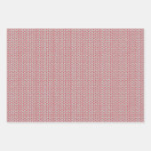 RED GRAY STRICK Flachfolienpapier Geschenkpapier Set (Vorderseite 2)
