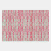 RED GRAY STRICK Flachfolienpapier Geschenkpapier Set (Vorderseite)