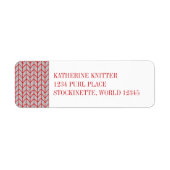 RED GRAY STRICK RÜCKSENDEADRESSEN-AUFKLEBER (Vorne)