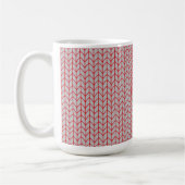RED GRAY STRICK Tall White Tasse (Links)