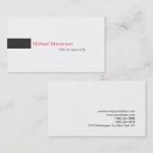 Red Gray White Consultant Business Card Visitenkarte (Vorne/Hinten)