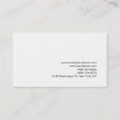 Red Gray White Consultant Business Card Visitenkarte (Rückseite)