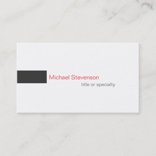 Red Gray White Consultant Business Card Visitenkarte (Vorderseite)