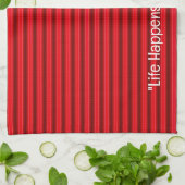 Red Gray White Graphics Küchentuch (Gefaltet)