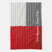 Red Gray White Graphics Küchentuch (Vertikal)