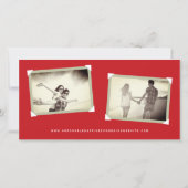 Red Gray Zen Bamboo Verlasse Foto Chinesisch Hochz Save The Date (Rückseite)