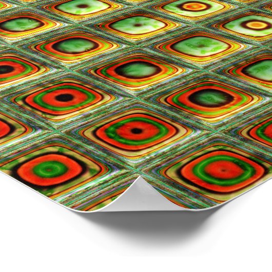 Red Green 3 Abstrakte Kunst Poster (Ecke)