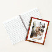 Red Green Abstrakt Kariert Rustikales Foto Weihnac Notizblock (Innenseite)