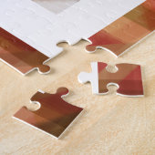 Red Green Abstrakt Kariert Rustikales Foto Weihnac Puzzle (Seite)