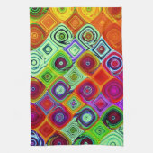 Red Green Abstrakt Mosaik Geschirrtuch (Vertikal)