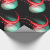 RED GREEN ALIEN PEARS IN SCHWARZ GESCHENKPAPIER (Ecke)
