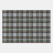 Red, Green, and Grey Tartan Wrapping Paper Flat Geschenkpapier Set (Vorderseite 3)