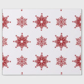Red, Green, and White Snowflake Lane Christmas Wra Geschenkpapier (Flach)