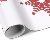 Red, Green, and White Snowflake Lane Christmas Wra Geschenkpapier (Rolleneckpunkt)