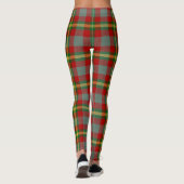 Red Green ِAnd Yellow Colors Fabric Tartan Leggings (Rückseite)