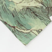 Red Green Apfel Frucht Muster Wasserfarbe Rustikal Fleecedecke (Ecke)