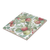 Red Green Apfel Frucht Muster Wasserfarbe Rustikal Fliese (Seite)