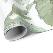 Red Green Apfel Frucht Muster Wasserfarbe Rustikal Geschenkpapier (Rolleneckpunkt)