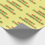 Red & Green Art Deco Stil "MERRY CHRISTMAS!" Geschenkpapier<br><div class="desc">Dieses Verpackungspapier-Design zeigt die Weihnachtsgrüße-Nachricht "MERRY CHRISTMAS!" im Art-Déco-Stil inspirierte Texte mit Buchstaben grün oder rot. Papier wie dieses zu umhüllen könnte Spaß machen,  wenn man Geschenke oder Geschenke umhüllt,  die in Weihnachten gegeben werden.</div>