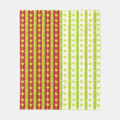 Red Green Bamboo-Blätter Fleecedecke (Vorderseite)