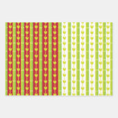 Red Green Bamboo-Blätter Geschenkpapier Set (Vorderseite 3)