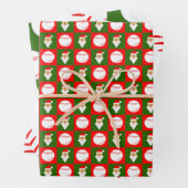 Red & Green Baseball & Santa Matching Weihnachten Geschenkpapier Set (Beispiel)