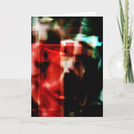 Red Green Black Brown Filmy Dreamlike Design Karte (Vorderseite)