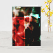 Red Green Black Brown Filmy Dreamlike Design Karte (Gelbe Blume)