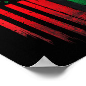 Red Green Black History American African Flag Poster (Ecke)