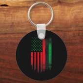 Red Green Black History American African Flag Schlüsselanhänger (Vorderseite)
