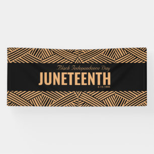 Red Green Black Independence Day JUNETEENTY Banner