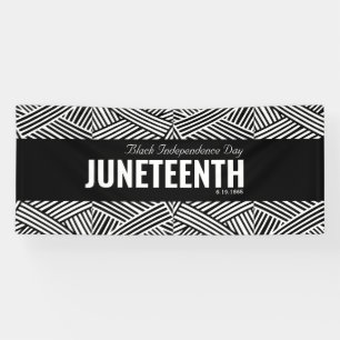 Red Green Black Independence Day JUNETEENTY Banner