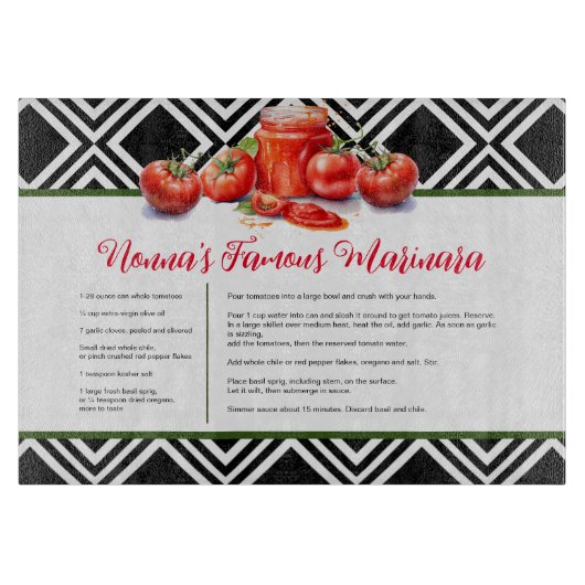 Red Green Black Italia Oma Custom Recia Schneidebrett (Vorderseite)