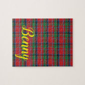 Red Green Black Kariert Jigsaw Puzzle (Horizontal)