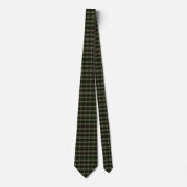 Red Green Black Kariert Tartan Men's Krawatte (Vorderseite)