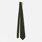 Red Green Black Kariert Tartan Men's Krawatte (Rückseite)