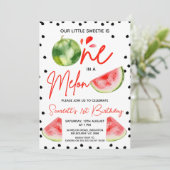 Red Green Black Modern One in einem Melon 1. Gebur Einladung (Stehend Vorderseite)