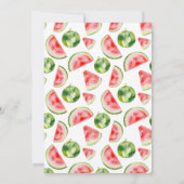 Red Green Black Modern One in einem Melon 1. Gebur Einladung (Rückseite)