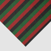 Red Green Black Stripes Pan African Happy Kwanzaa Seidenpapier (Ausschnitt)