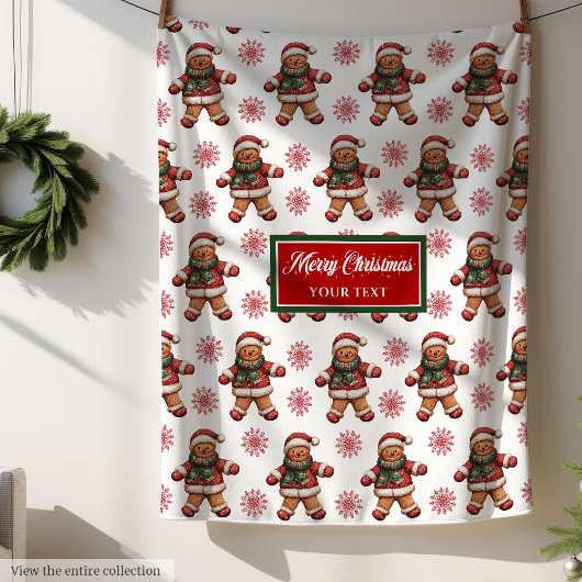 Red Green Blanket-Geschenk mit Ihrem Namen 🎁 Fleecedecke