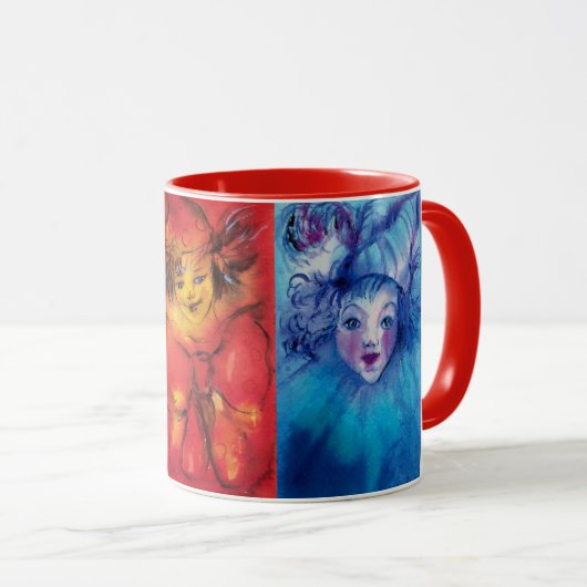 RED GREEN BLAUE CIRCUS CLOWNS COLLECTION TASSE (VorderseiteRechts)