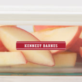 Red Green Blue Black Sporty zurück zum Schulnamen Etiketten (Befestigt)